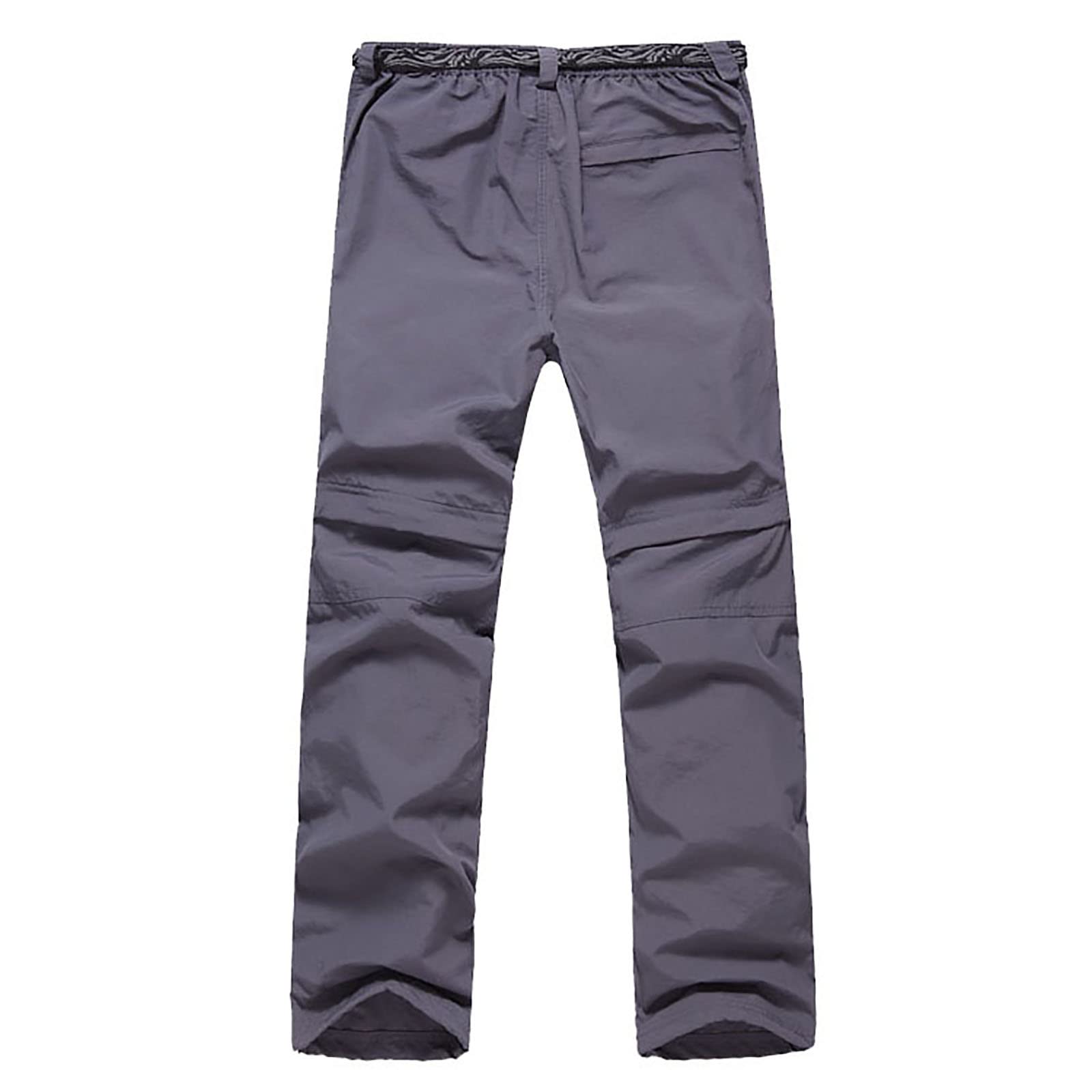 Hombre Pantalon de Senderismo Zip Off Pantalon Trekking Secado Rápido Pantalones Montaña(Size:L,Color:Caqui)