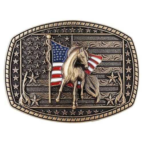 Image of Cowboy Belt Buckle for Men Western Cowgirl Rodeo Longhorn Bull Belt Buckles