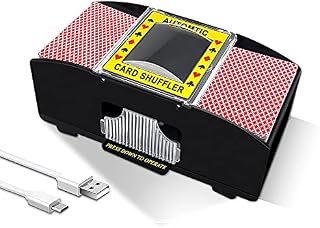 Ni-SHEN Automatic Card Shuffler USB/Battery Operated Electric Shuffler for Family Party Poker/Blackjack/UNO