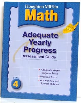 Paperback Houghton Mifflin Math: Adequate Yearly Progress, Assessment Guide, Grade 4 Book