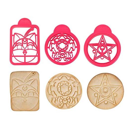
                            Sailor Moon Cookie Cutter 3pcs - (Outer Brooch, Inner Brooch and Luna P Ball Designs) Officially Licensed
                        