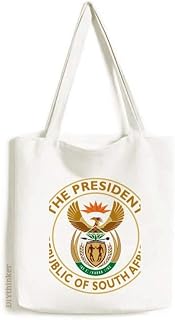 Bolsa de lona com emblema da África do Sul, bolsa de compras casual