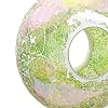 Bird Feeder, Round Squirrel-Proof Wild Bird Feeder, Fly-Through Hanging Glass Design, Large Wreath-Shaped Bird Feeder, Mosaic Patterns for Outdoor Gardens and Yards Decoration, Green