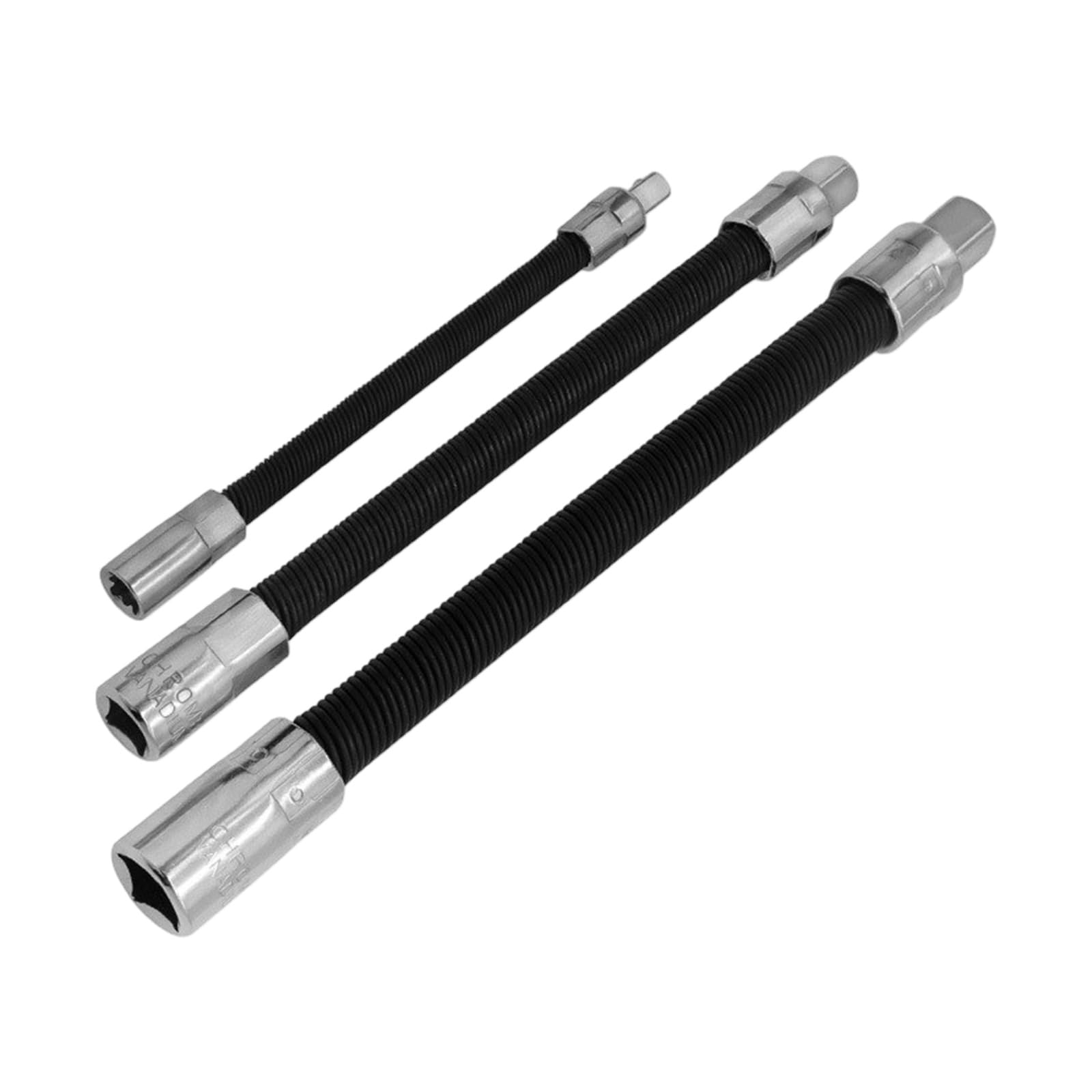 Laikoutd 3Pcs 1/2 1/4 3 / 8Inch Industrial Flexible Extension For Ratcheting Wrench Strong Extension Club