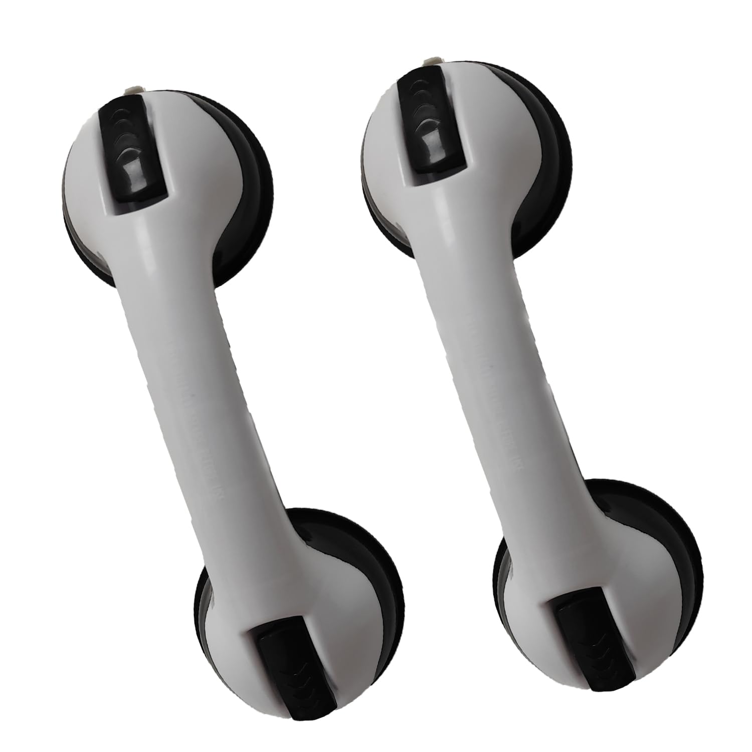 Photo 1 of 2 - Pack Suction - Cup Safety Grab Handles, 12 - Inch No - Drill Removable Handrails for Bathroom, Bathtub, Shower, Toilet, Ideal for Seniors, Elderly, and Those Needing Balance Support?Black?