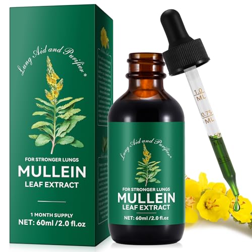 Königskerzenblatt-Extrakt für Lunge 60 ml Premium-Kerzenblatt-Extrakt Balance Königskerzentropfen für Lunge veganer Premium-Käppchenblatt-Extrakt schnelle Absorption