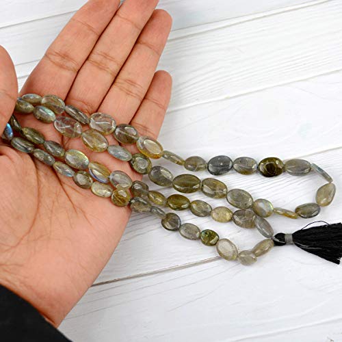 Image of Natural Oval Crystal Beads Mala Necklace Collection for Men & Women, Reiki Energized Gemstone Jewellery for Meditation, Mindful Living, Spiritual Decor & Everyday Fashion Styling