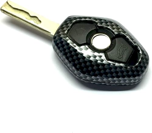 Miniatura 3 de GHXSport Funda de protección con patrón de fibra de carbono brillante para llave remota BMW Diamond E46 E39 E38 Z3 Z4 E83 E53