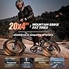 emokobike Electric Bike for Adults, 1000W Motor 20" Fat Tire eBike, 48V 20Ah Removable Battery, 32MPH Full Suspension Electric Bicycle, Moped Style e Bike for Snow, Mountains, Sand,Road (Brown) #3