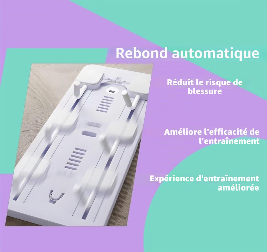 Planche de réformateur de pilates pliable avec rouleau abdominaux, machine d'exercice abdominale, planche de pilates multifonction pour entraînement à la maison, entraînement complet du corps, planche