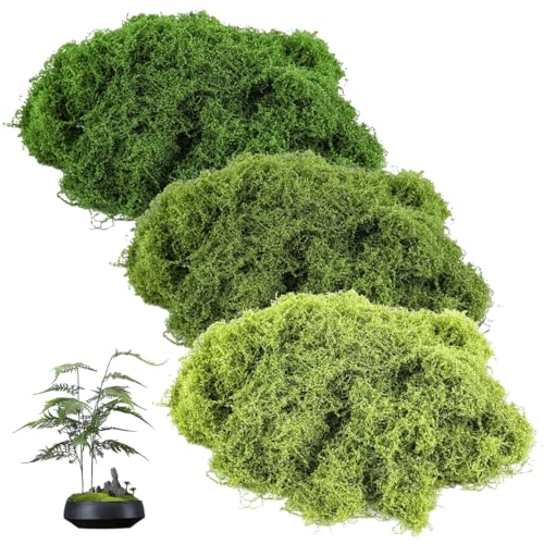 Minxulan 300g Mousse Artificielle Decoration, Fausse Mousse Végétale Decorative, Mousse Stabilisée pour Jardin Bricolage Florale Travaux Manuels, Vert...