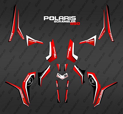 Kit déco Polaris 850 Scrambler Pure Rouge IDgrafix haute résistance