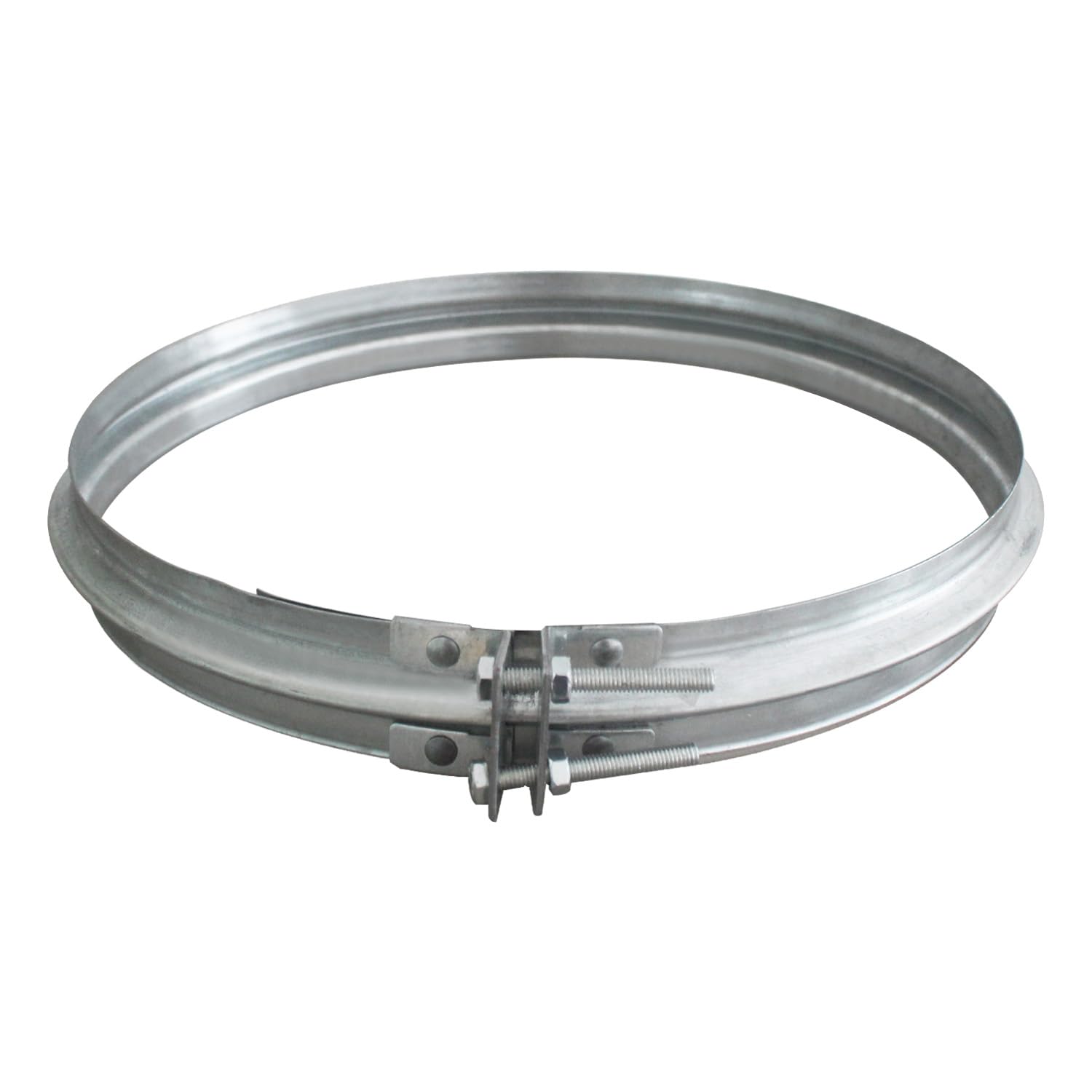 Abrazadera tubo chimenea conducto escape ajustable rapida galvanizado metalica ducto redondos estufa abrazadera union tubo de escape con tornillo tubería cierre ballesta para bidón con tapa (350mm)