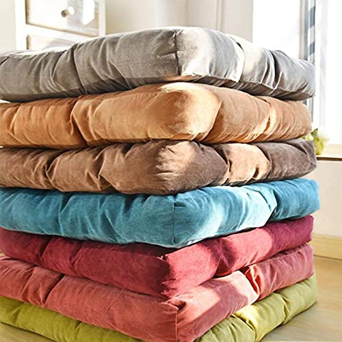 Superweiches, atmungsaktives Tatami-Bodenkissen, dickes Sitzkissen für extra große Stuhl, Wohnzimmer, Schlafzimmer, Sofakissen, bequem und stützend, 55,9 x 55,9 x 10,2 cm, Grau – Bild 2