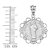 10k White Gold St. Jude Thaddeus Pray For Us Diamond Round Medal Pendant