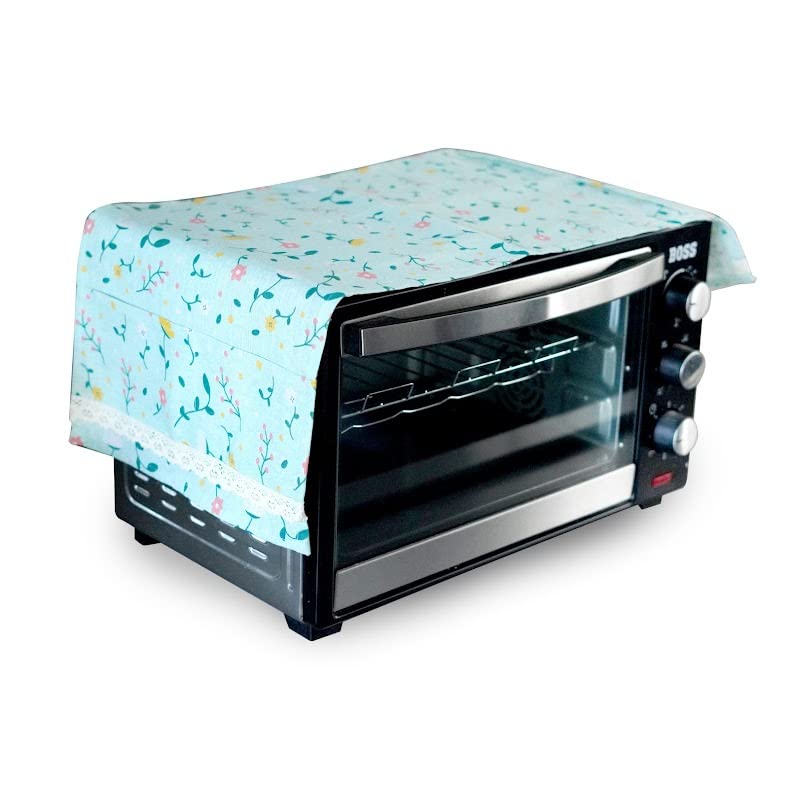 Kienlix Microwave Oven Dust Proof Cover with Side Puch Bag Cotton Linen Kitchen Storage Bags; 85 x 35 cm (Green)