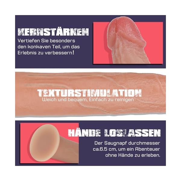 Greenpinecone Realistischer Dildo für Frauen, 17CM Weicher Realistischer Anfänger Sexspielzeug Analdildo mit Starkem Saugnapf Silikon Sex Spielzeug für Paare Männer – Bild 4