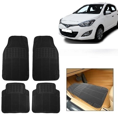 Autonity Rubber Car Floor / Foot Mats Set Of 4 Black For Hyundai i20 Amazon.in Car & Motorbike