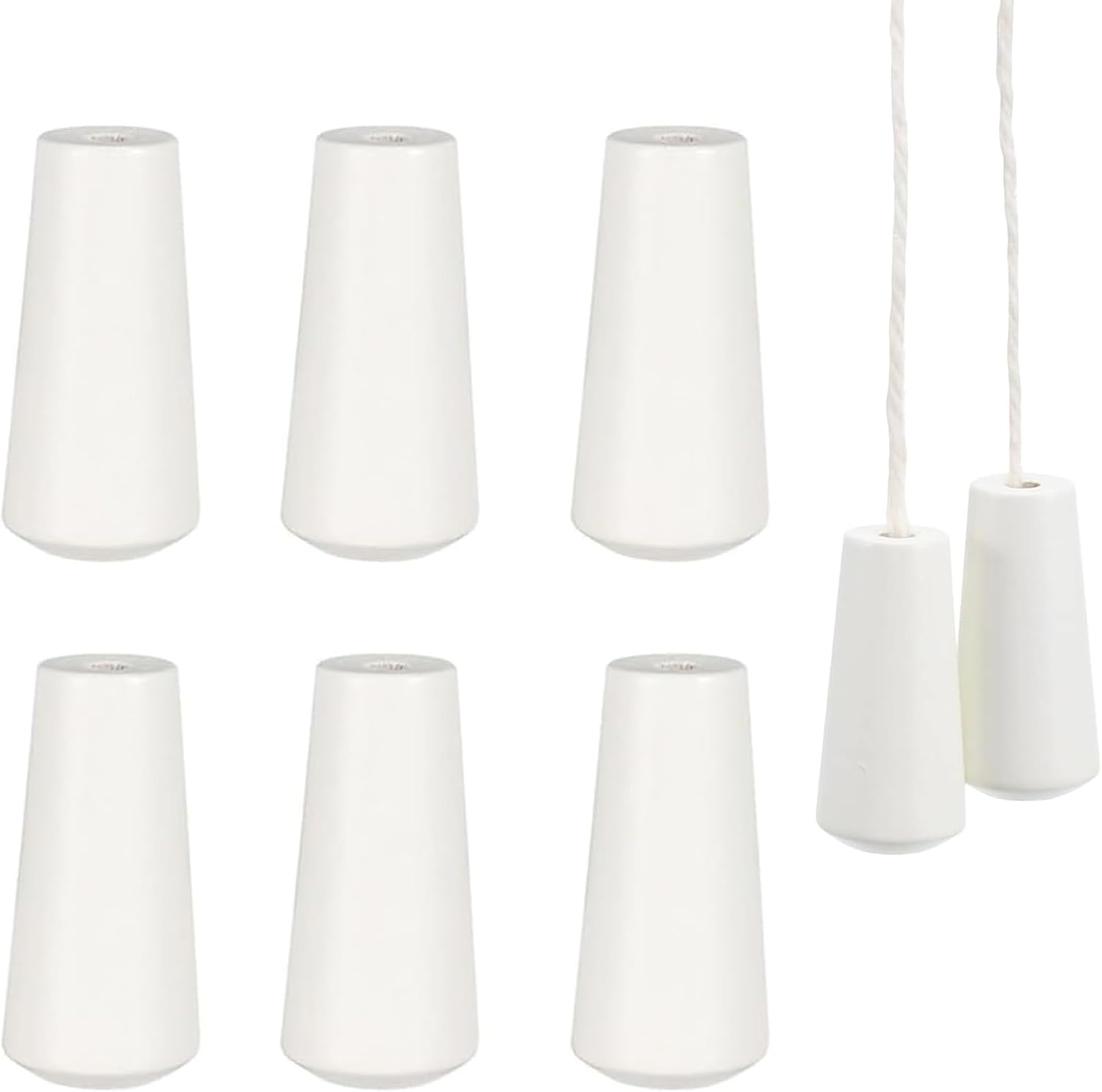 6 Pack Light Pull Cord End, Blind Pull Cord Ends, Wood Light Pull Cord