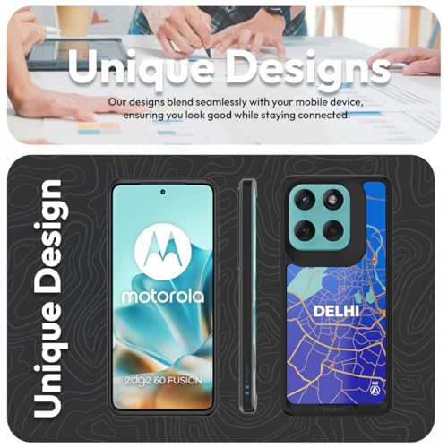 Image of KAPAVER Impulse Back Cover Case Compatible for Motorola Edge 60 Fusion (PC + TPU) (GPS Delhi), Multicolour