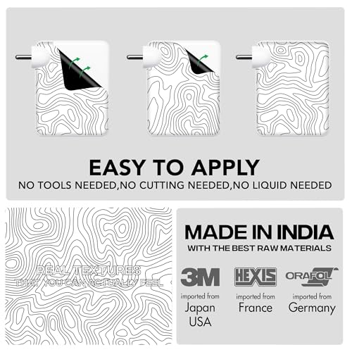 Image of Capes India Protective Adapter Skin Cover Compatible with MacBook Adapter 140W| Not a Case | Vinyl Skin Sticker (Tornado)
