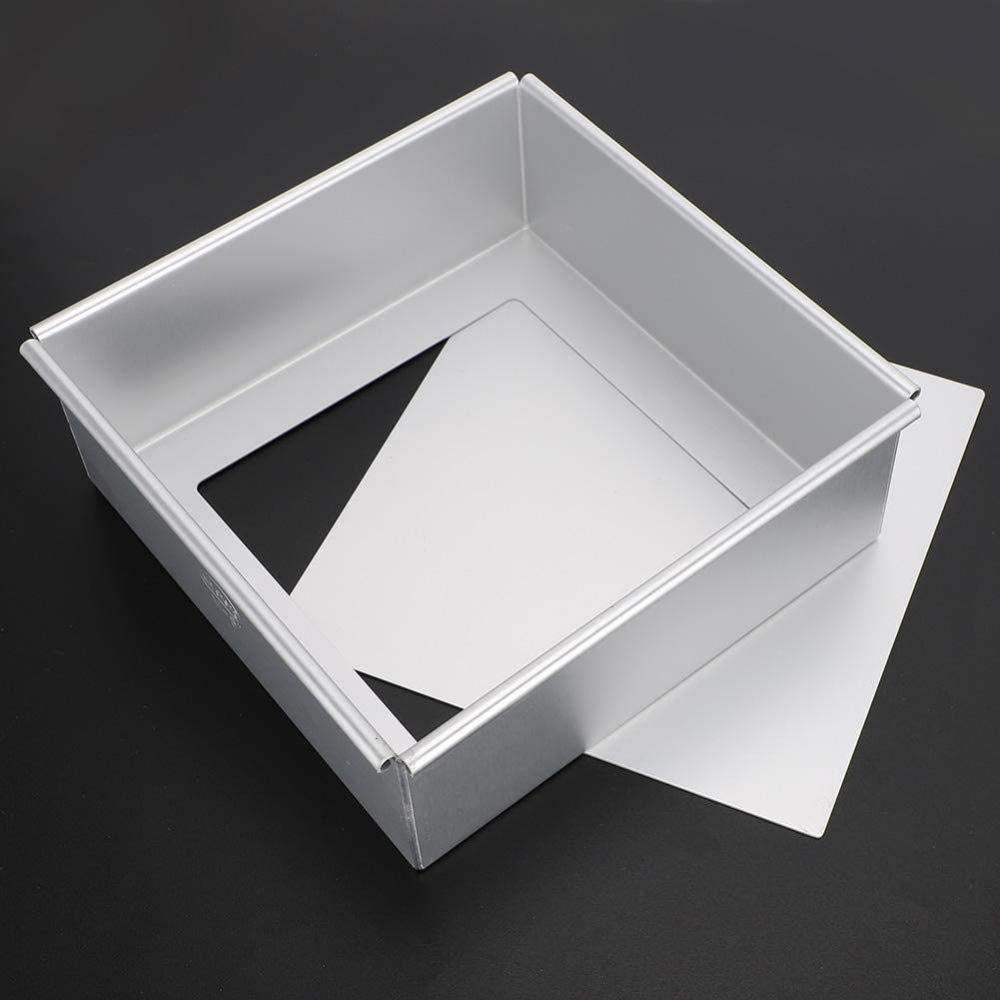 Stampo per Torta da Forno a Forma Quadrata in Alluminio Anodizzato Stampo per Torta per Mousse con Fondo Rimovibile per Cucina Domestica