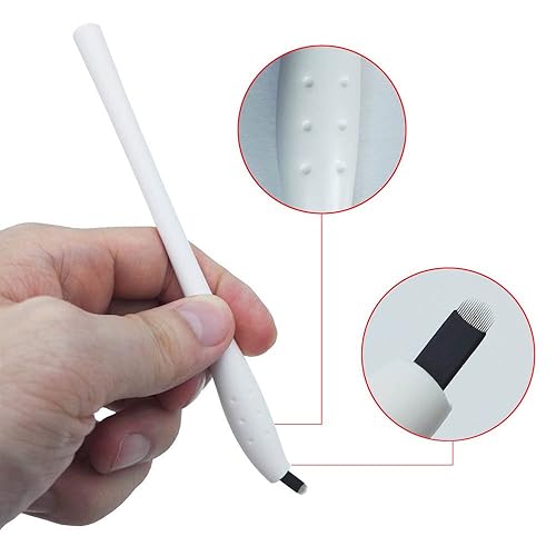 Miniatura 5 de 18U Microblading Bolígrafos desechables Microblading Suministros 10 PCS Signature Microblading Needle Pen Microblading Kit de maquillaje de cejas