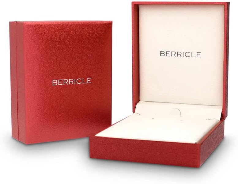 BERRICLE Sterling Silver CZ Dangle Earrings for Women, Trendy Simulated Diamond Cubic Zirconia Drop Earrings - Art Deco, Bar, Flower, Teardrop, Filigree Designs - Image 7