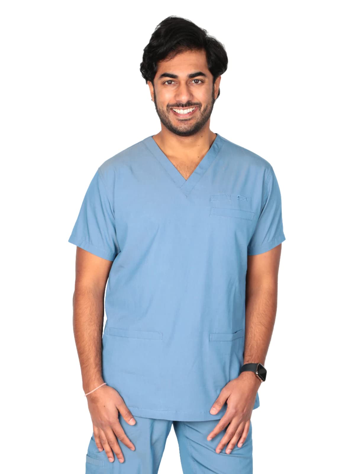 IguanaMed Men's 9400 Icon 3-Pocket Top Tuxedo Black L