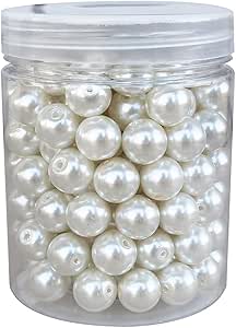 INSPIRELLE 360pcs 12mm Ivory Art Faux Pearl Beads ABS Round