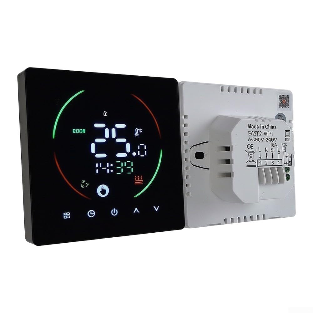 Für Tuya Smart WLAN Thermostat Schwarz, Programmierbar Energiesparend Mit