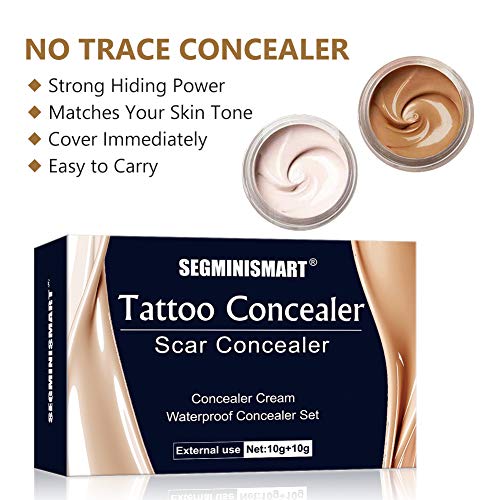Tattoo Concealer,Concealer To Cover,Waterproof Tattoos Cover Up Makeup Concealer Set,Tattoo Scar Birthmarks Vitiligo,Waterproof Concealer - Thumbnail 2