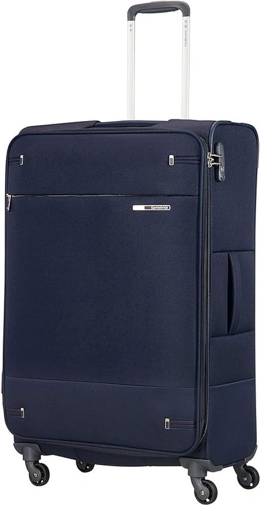 Samsonite Base Boost Spinner L Valigia Espandibile.78 cm, 105/112.5 Litri, con lucchetto TSA, Blu (Navy Blue)