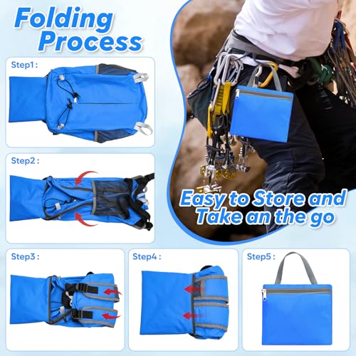 Mochila Ultraligera Plegable 15L Resistente al Agua Azul miniatura 6