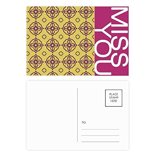 Cartes postales Thaïlande d'or pourpre carte merci illustration décorative 20pcs