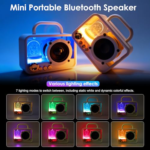 Enceinte Bluetooth compacte à lumières RVB et haut-parleur stéréo sans fil pour intérieur