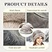 Women's Faux Fur Fashion Hat for Winter, Fluffy Bucket Fuzzy hat, Fisherman Cap Solid Color Style (US, Alpha, Medium, Large, Blue-Gray)