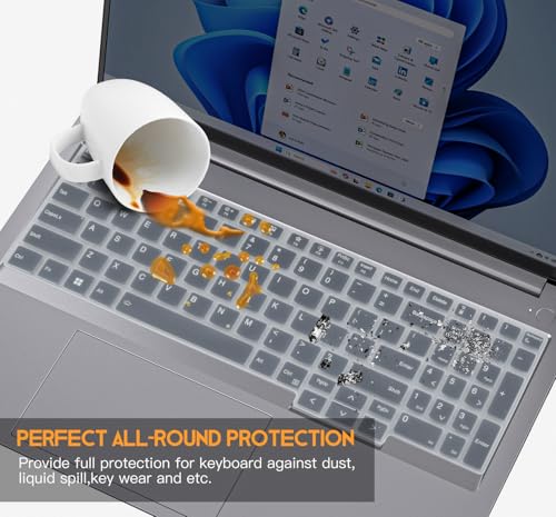 Image of Saco Keyboard Cover for 2025 2024 Lenovo ThinkBook 16 [Gen 6 Gen 7 Gen 8 Gen 9] 16-inch Laptop, ThinkBook 16p [Gen 4 & Gen 5] Keyboard Protector Skin- Clear