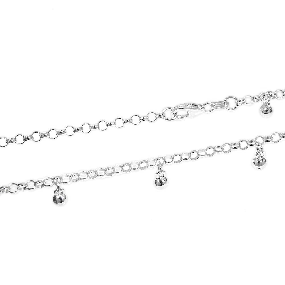 Elli cavigliera elegante con perline di onice in Argento Sterling 925 Giolello Piedi ✔️ acquista online