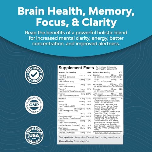 Nootropics Brain Assist Complement Psychological Concentrate