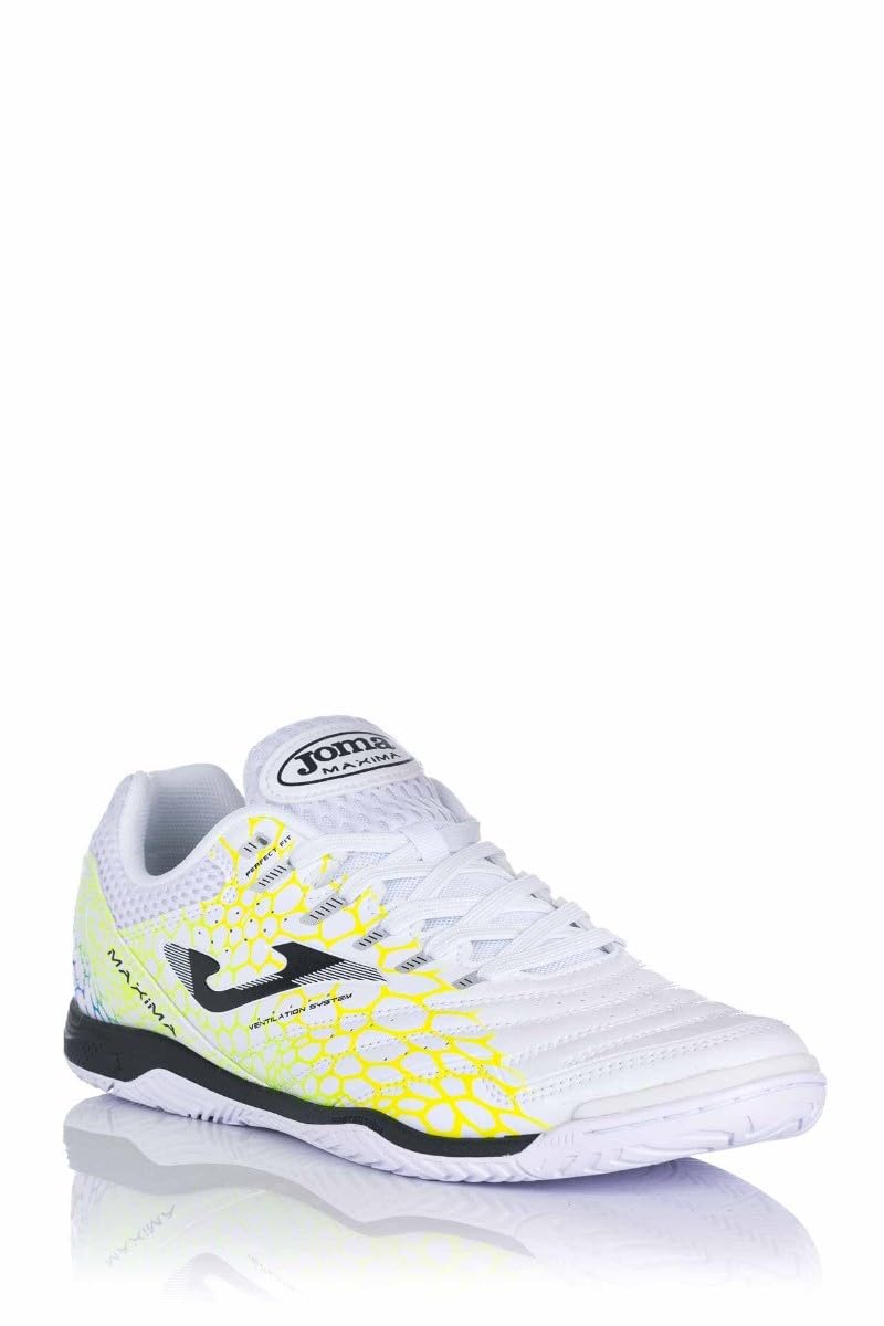 Joma Maxima 2532 Zapatillas fútbol Sala para Hombre (Blanco, Sistema Tallas Calzado EU, Adulto, Números, Mediano, 41)