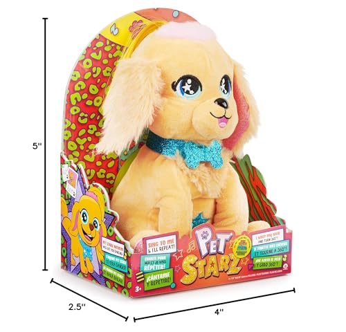 WowWee Pet Starz - Billy The Golden Retriever - Dancing Rockstar Plush Doll