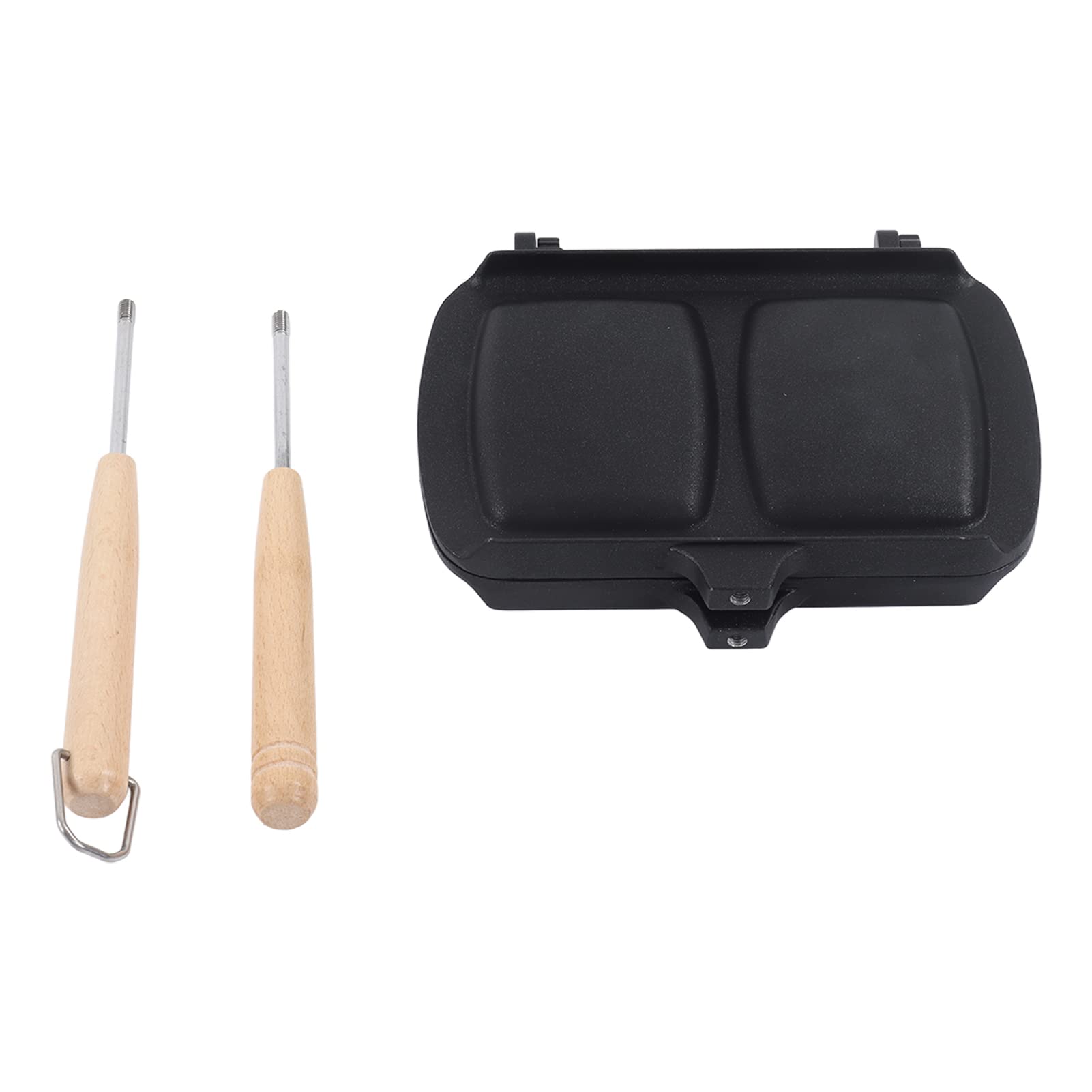 CDQL Poêle à Frire Antiadhésive Double Face, Poêle à Sandwich grillé, Machine à Panini à Sandwich avec Poignées Amovibles pour la Cuisine Domestique