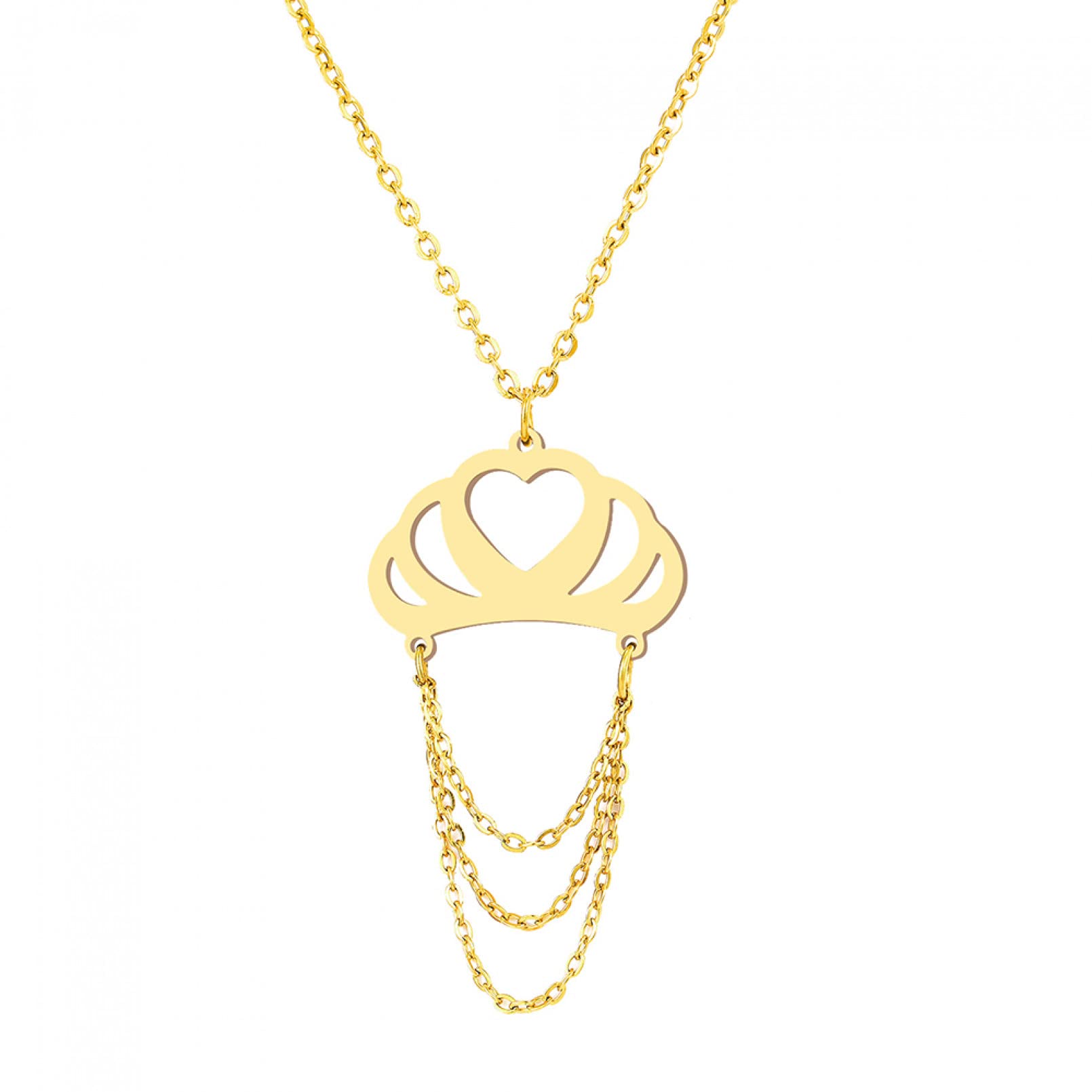 FUWIND Collar Colgante Joyas Collares Colgantes de Corona clásicos Cadenas de borlas de múltiples Capas Collar de Gargantilla gótica para Mujeres Joyería Boda Cumpleaños La Fiesta Regalo
