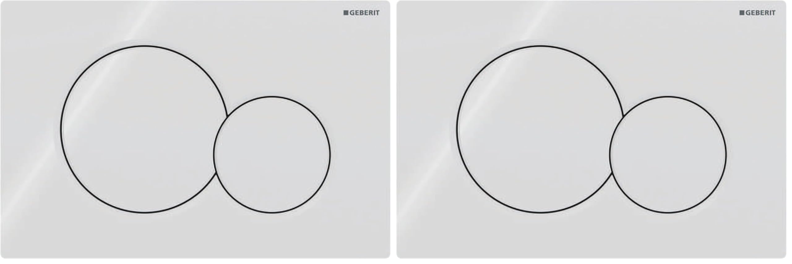 Geberit 115.770.11.5 Placca di Comando Sigma 01 per Risciacquo a due Quantità, Bianco (Confezione da 2)