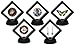 AIFUSI 10 Pack Coin Display Case Stands, 3D Floating Frame Ornament Display Holder Box with Stand Diamond Square for Military AA Medallion Challenge Coin Chip Jewelry Decorative - Ideal for Gift
