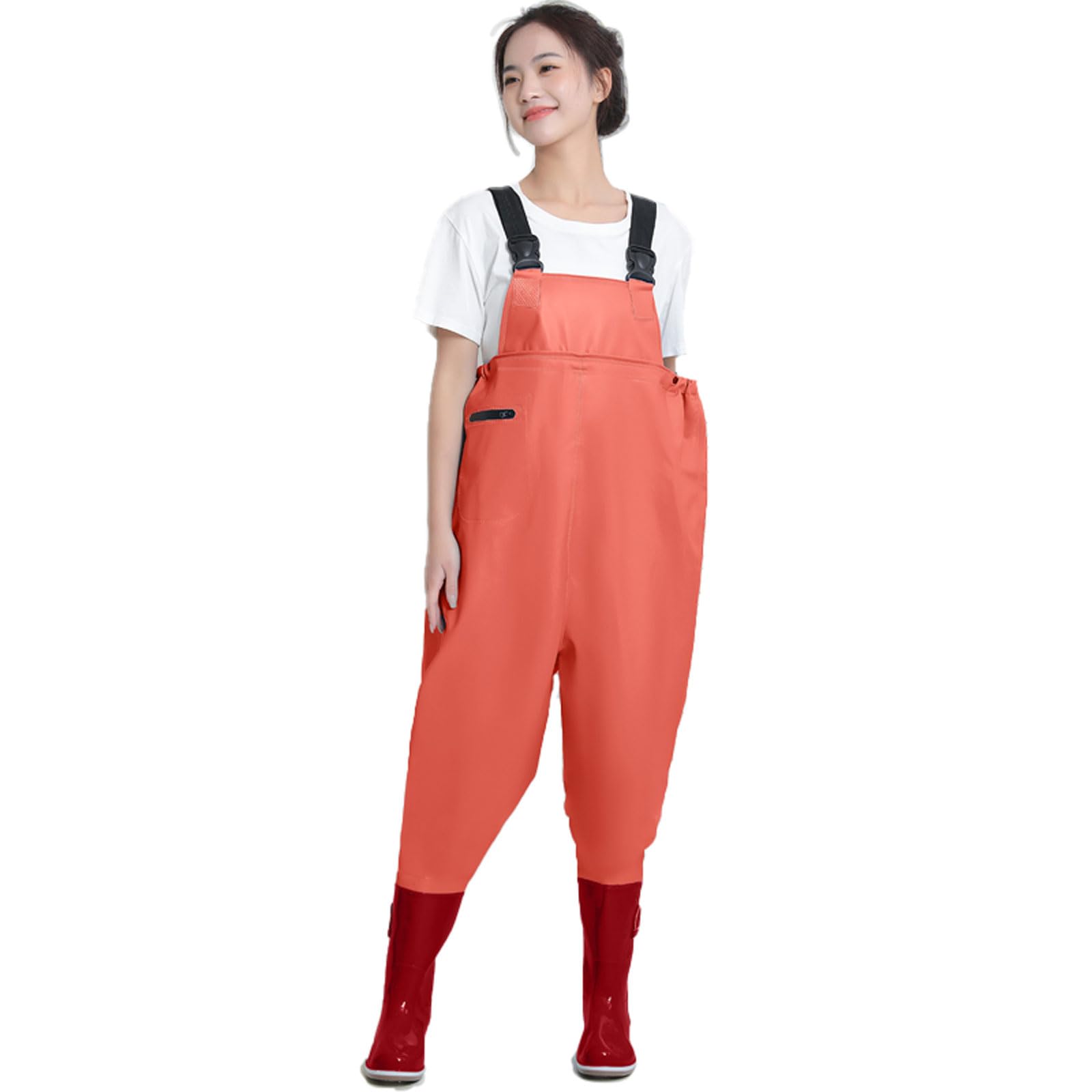 Trampolieri da pesca da donna, impermeabili, traspiranti, con tasche, ideali per pesca a mosca e mare, giardinaggio, caccia, kayak e attività all'aperto