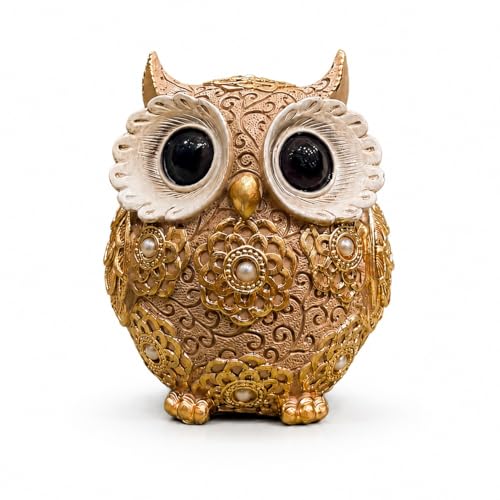 Image of ARMONIA Spiritual Living Owl Statue for Good Luck, 4.7 Inch, Aesthetic Owl Showpiece, Feng Shui & Vastu Owl Figurine, Evil Eye Protection, Home Decor for Living Room, Office Table & Best Gift Item