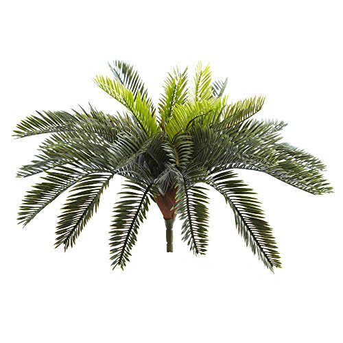 Nearly Natural 13” Cycas (Set of 2) Artificial Plant, Green, 2 Count