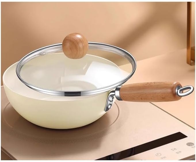 Household Macassarite Non Stick Pans Flat Bottom Induction Cookers Gas Stoves Cooking Pots for Stir Frying